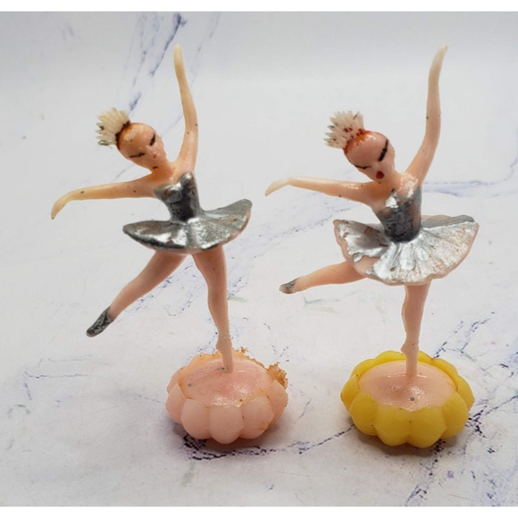 Vintage 1950's Ballerina Cake Toppers Lot of 6 Cake Decor - Picture 4 of 7